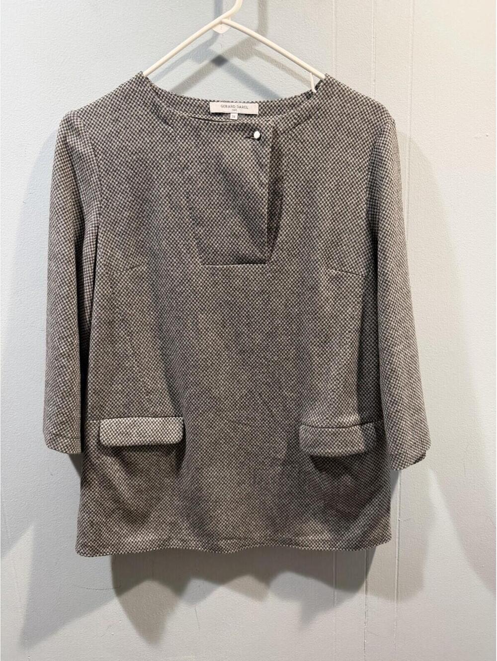 Womens Gerard Darel Paris Top Size 38 Gray